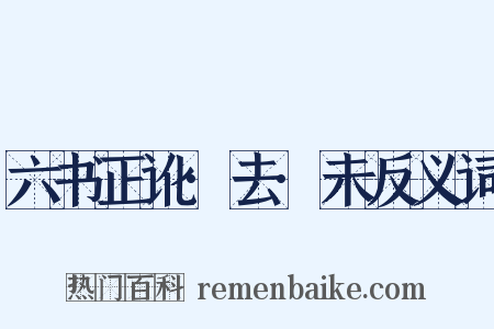 六书正讹·去·未反义词是什么意思的图片